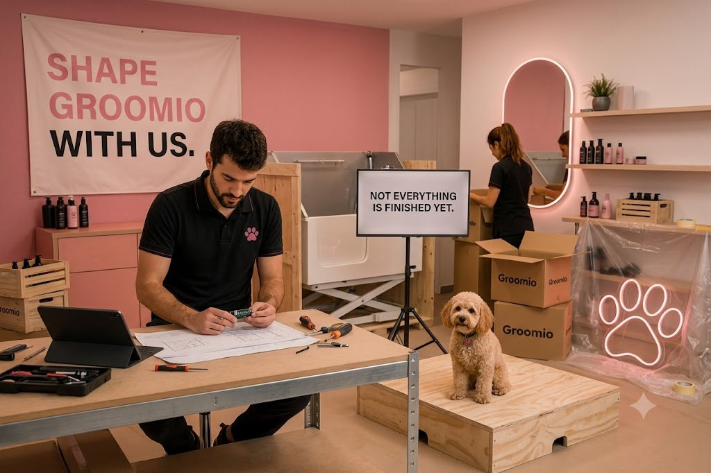 Groomer testet Groomio im Arbeitsalltag